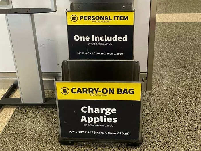 Because of the strict restrictions, passengers need to ensure they measure their bags before heading to the airport or measure them in the dedicated bag size checkers at the ticket counter or gate.