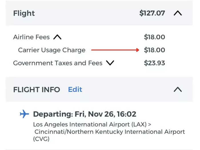 And Allegiant which charges up to $18 each way.