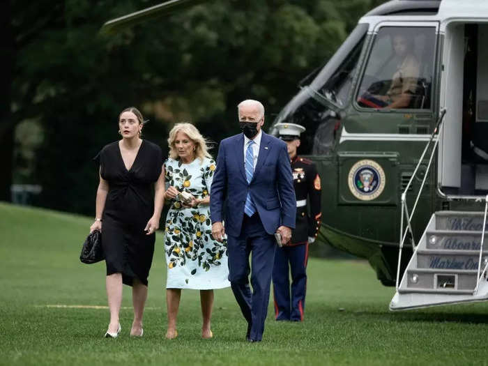 In October, she exited Marine One wearing the same dress.