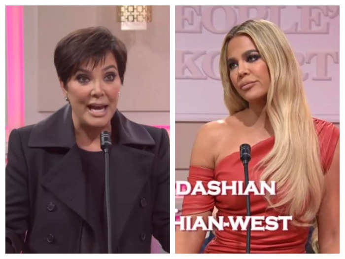 Kris Jenner and Khloé Kardashian popped in for a sketch called "The People