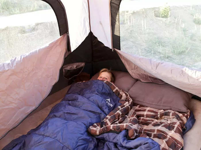 Say yes to a two-person sleeping bag.