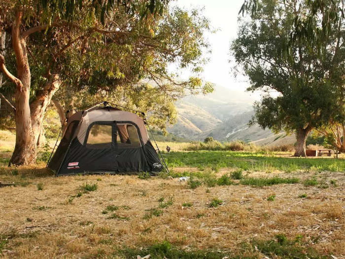 Skip the poles and choose an instant tent.