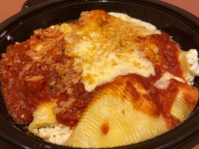 The giant cheese-stuffed shells came in at No. 6.