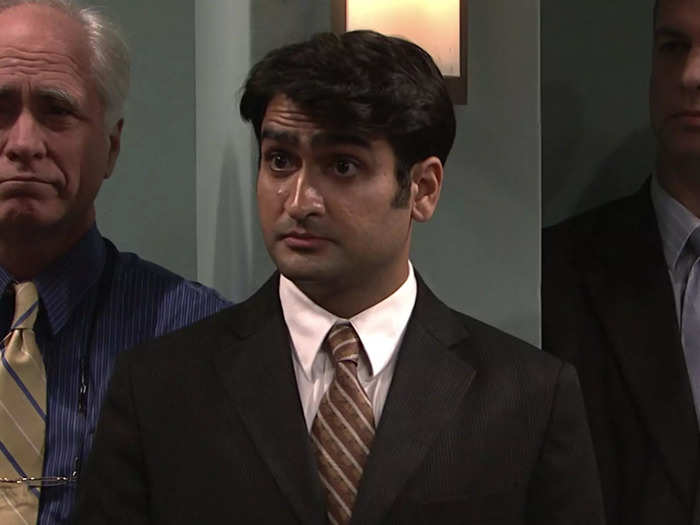 Kumail Nanjiani had an uncredited role as a reporter in a 2008 "Saturday Night Live" skit.