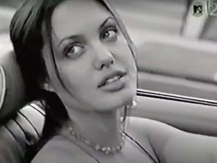 Angelina Jolie appeared in a few music videos in the early 