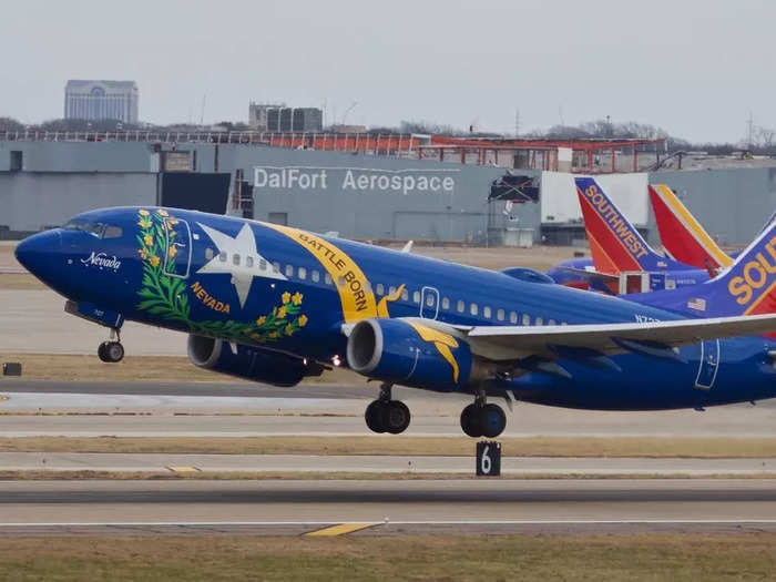 In addition to Texas, Arizona, and California, Southwest has paid tribute to 9 other states with unique flag liveries, including Nevada One in 1999...