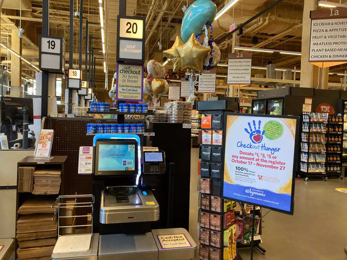 The self-checkout at Wegmans was a huge plus.