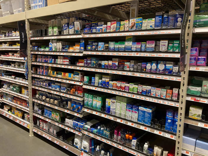 Wegmans stocks name-brand toiletries like toothpaste and contact solution that Trader Joe