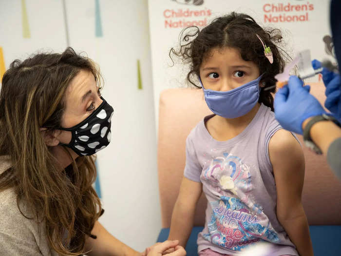 Kids will get mini doses of the vaccine via child-sized needles.