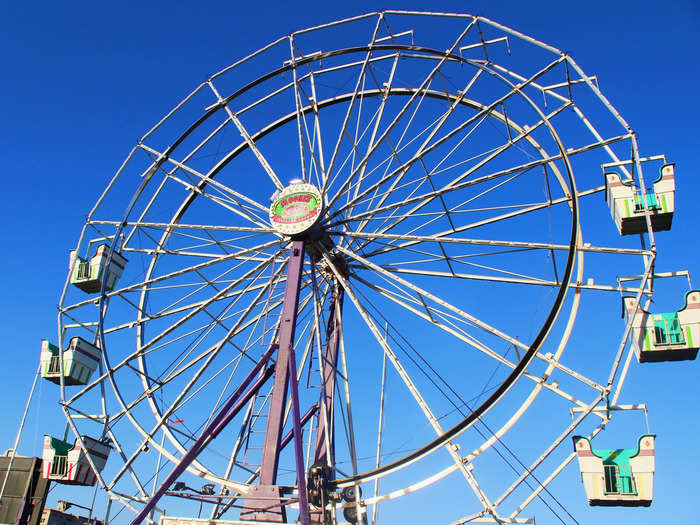 I also noticed a Ferris wheel in the distance.