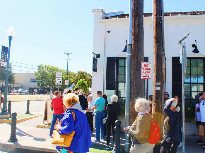 The bakery appeared to be a popular spot for visitors to the Silobration - a line of customers stretched out the door and around the side of the building.