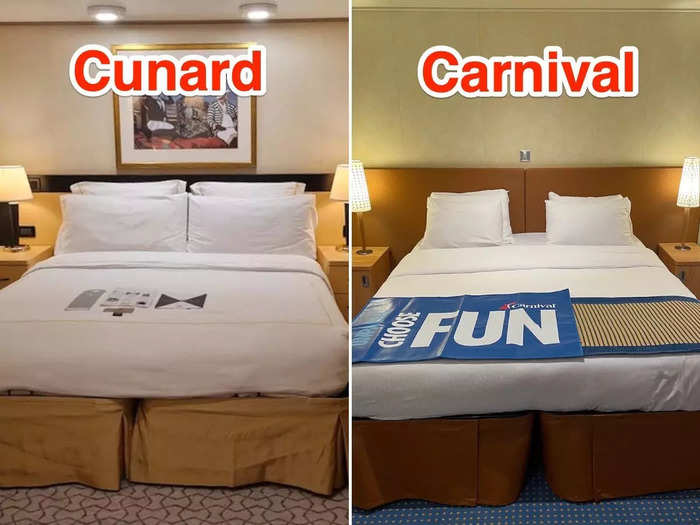 The first difference our reporters noticed came with booking the rooms. Cunard