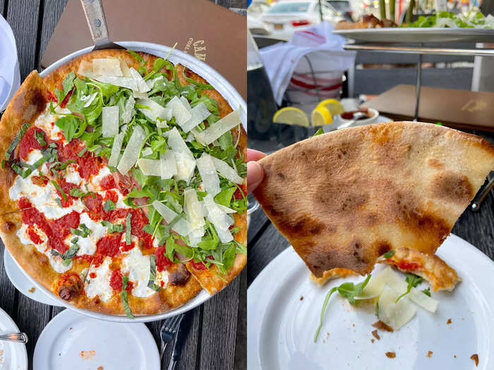 Then I switched gears to try the pizza. I ordered a small pie of two different varieties - yes, they indulge indecisive diners like myself by allowing us to order a half and half pizza.