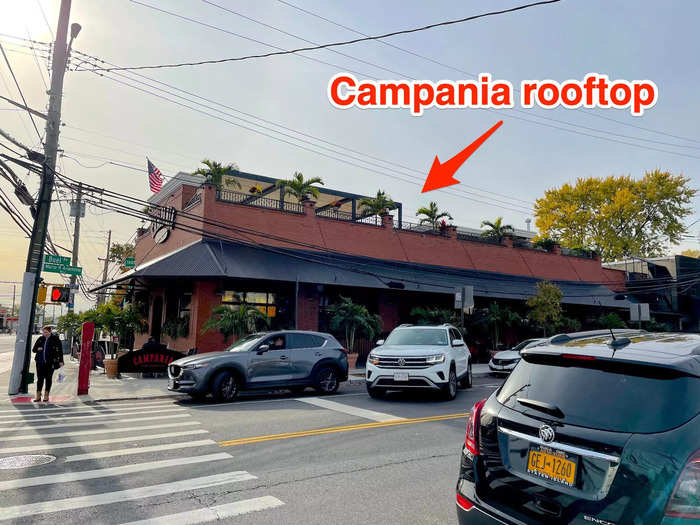 When I walked up to the restaurant, I was able to see the rooftop from street level. The restaurant manager told me it was closed for diner access due to the cold.