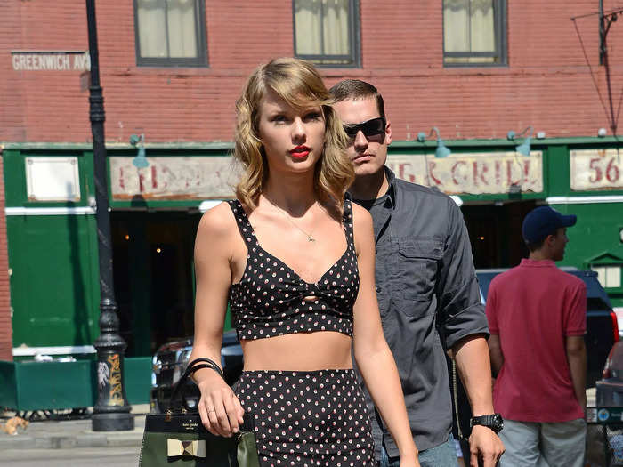 She wore a daring two-piece on the streets of New York City in 2014.