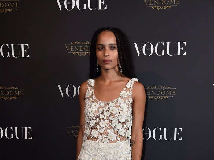 At the Vogue 95th Anniversary Party in 2015, Kravitz wore a completely see-through gown and went braless.