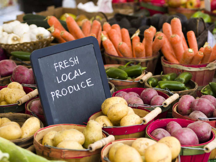 Shop for local produce.