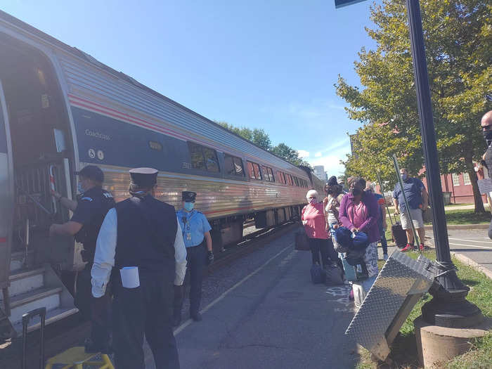 I expected more people to get off the train to stretch their legs at the stops.