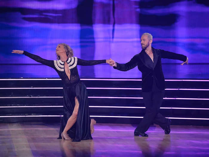 SAFE: Melora Hardin was back at the top of the leaderboard after she and Artem Chigvintsev scored a 40 out of 40 for their paso doble to "If" and won a dance-off against Shumpert and Karagach.