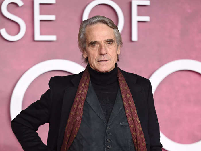 Jeremy Irons plays Rodolfo Gucci, the actor within the Gucci family.