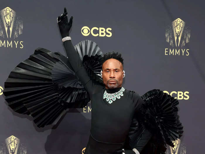 Billy Porter brought the drama with this winged look at the 2021 Emmys.