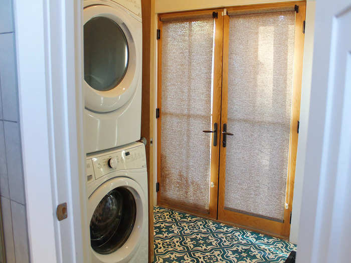 Back inside, I saw that the hallway also had a full-size washer and dryer.