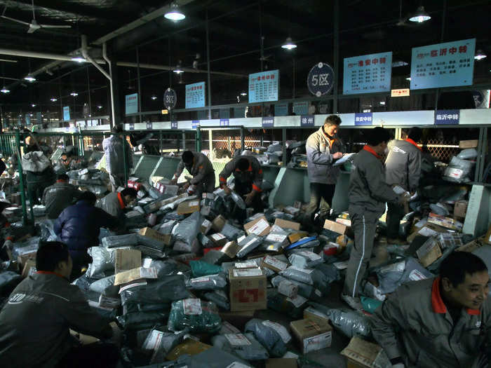 But the real chaos occurs at the distribution centers, where Singles