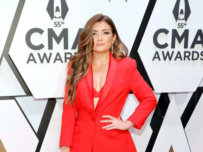 Tenille Townes also opted for a daring suit.