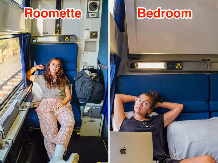 It was also nice to have a big sofa where I could stretch out and put my feet up in the bedroom, whereas the roomette only had two single seats.