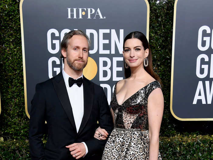 At the 2019 Golden Globes in January, she walked the red carpet in this leopard-print gown with a daring slit.