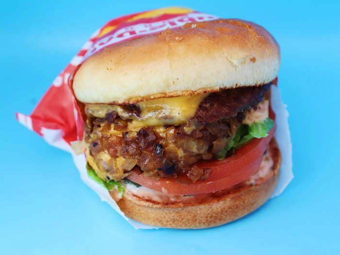 By far, the best burger I tried at In-N-Out was the Double-Double "animal style."