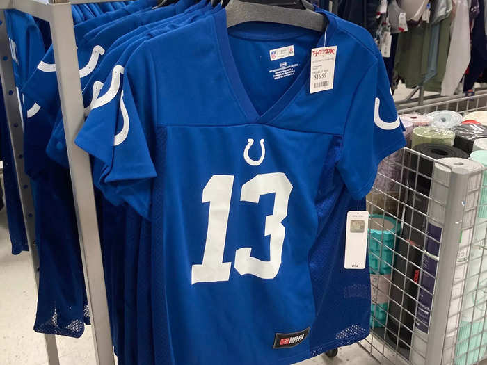The US store also had jerseys for a local team, the Indianapolis Colts.
