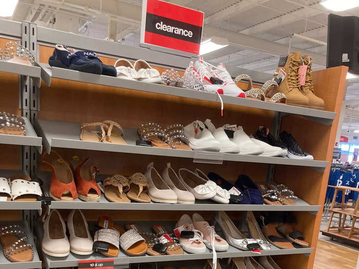 In the US, the shoe section was similarly large ...