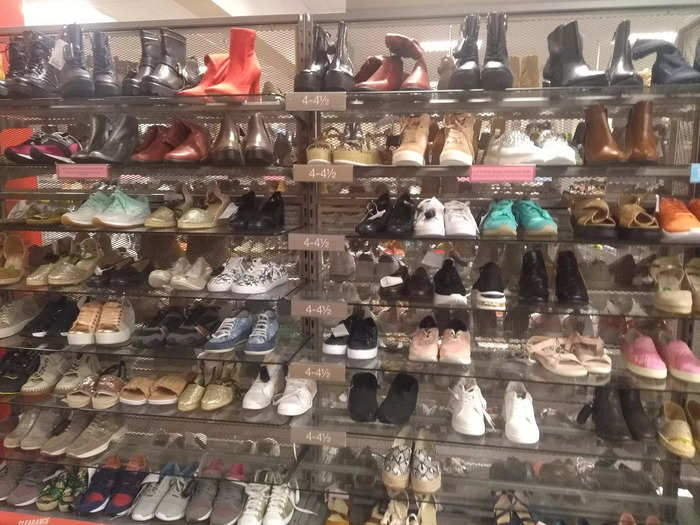 The shoe section was huge, and I