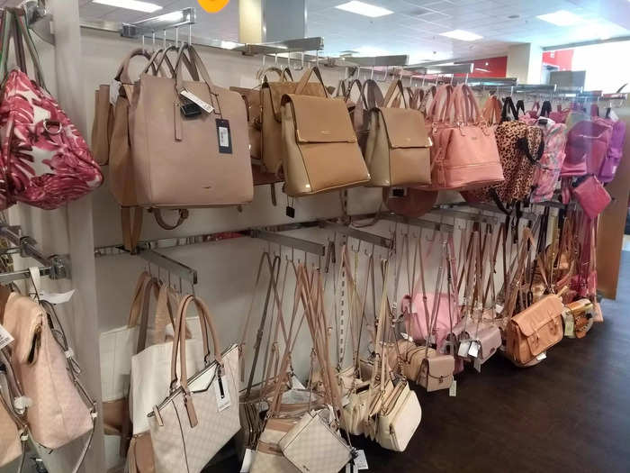... aisles of beautifully color-coordinated bags ...