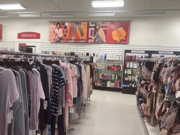 The TJ Maxx store in Indianapolis was dominated by a large, expansive clothing section.