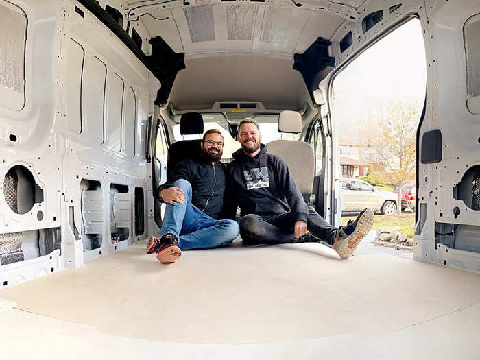 They bought a van for $40,000 and got to work renovating it over six weeks this winter.