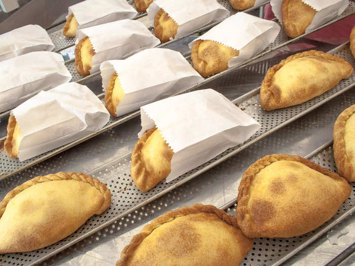 Salteñas are a type of baked pie from Bolivia.