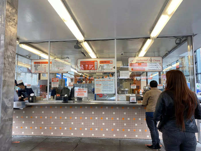 The line moved pretty quickly, and the cashiers were friendly and very fast in taking our orders, getting our food, and handling our payments.