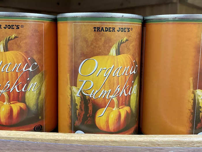 Embrace fall flavors with these cans of organic pumpkin.