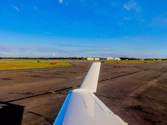 Having the engines detached from the fuselage made the cabin incredibly quiet as we prepared for takeoff. Liotta even turned on the Bongiovi Acoustics sound system to show how well the system could work without having to compete with noisy engines.