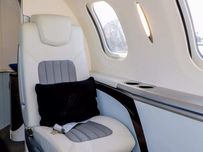 But when the situation calls for it, the HondaJet can fit as many as six people. One of the flights prior to our demonstration saw a passenger occupy the co-pilot seat and another sit on the cushioned seat in the lavatory.