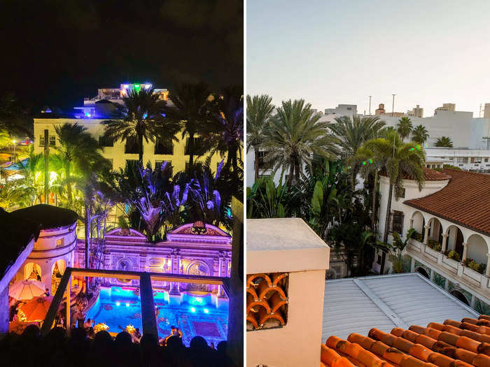 The rooftop also offered views of colorful South Beach. At night and with no one else around me, it felt like the whole mansion was just for me.