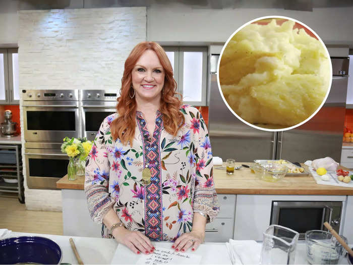 The Pioneer Woman, Ree Drummond, uses cream cheese to make her simple creamy mashed potatoes.