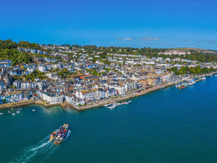 After getting off the steam train, I hopped on a ferry to Dartmouth, which is in the South Hams district on the south coast of Devon.