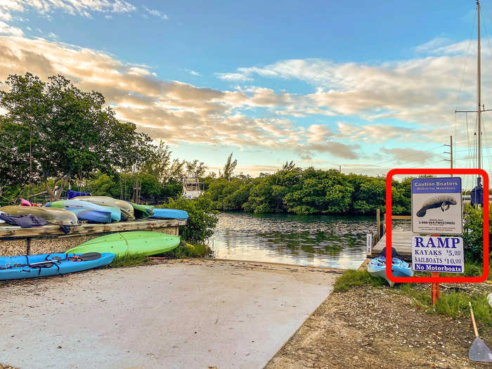 This made me feel the sweet isolation of camping without having to fear for my safety. Plus, it allowed me to sleep next to manatees, according to a sign posted near a boat ramp.