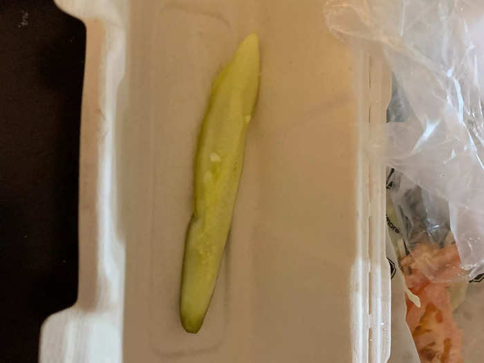 The only truly disappointing part of the meal was the pickle served on the side of the subs.