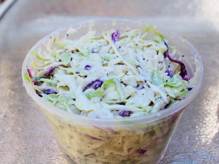 The coleslaw was also appealing.