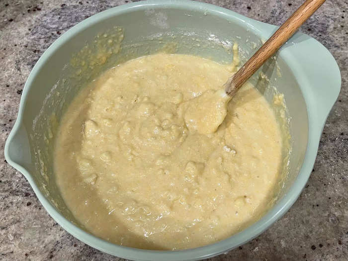 My batter was almost ready! But first, it needed to rest a little (so relatable).