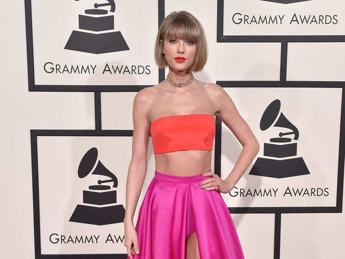 Swift wore her most daring and most memorable look to date at the 2016 Grammy Awards.